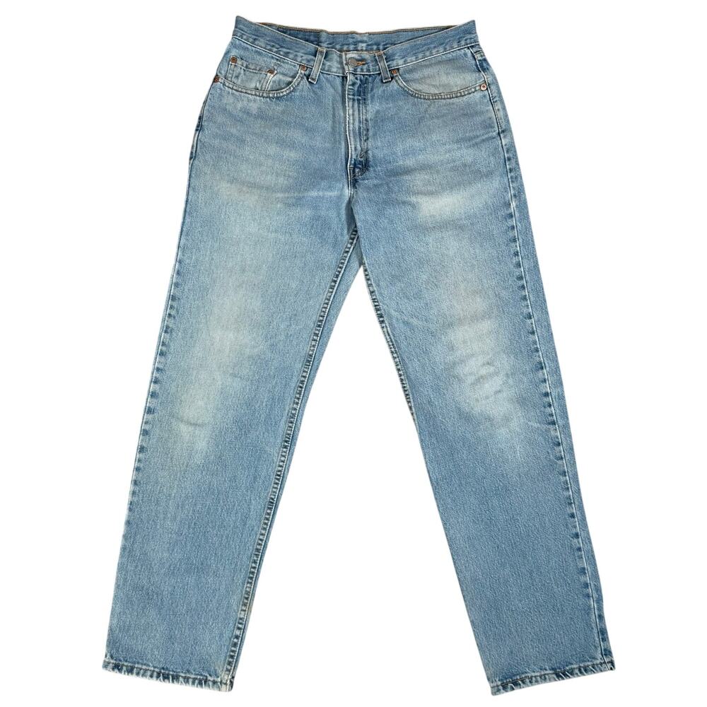 Vintage 90s Levi's 550 Denim Blue Jeans Distressed Red Tab Fits like 34x31